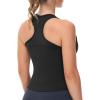imageTHE GYM PEOPLE Womens Racerback Workout Tank Tops with Built in Bra Sleeveless Slim FitBlack