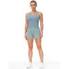 imageTHE GYM PEOPLE Womens Racerback Workout Tank Tops with Built in Bra Sleeveless Slim FitDenim Blue