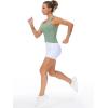 imageTHE GYM PEOPLE Womens Racerback Workout Tank Tops with Built in Bra Sleeveless Slim FitJasmine Green