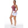 imageTHE GYM PEOPLE Womens Racerback Workout Tank Tops with Built in Bra Sleeveless Slim FitRose Red