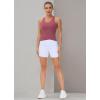 imageTHE GYM PEOPLE Womens Racerback Workout Tank Tops with Built in Bra Sleeveless Slim FitRose Red
