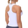 imageTHE GYM PEOPLE Womens Racerback Workout Tank Tops with Built in Bra Sleeveless Slim FitWhite