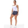 imageTHE GYM PEOPLE Womens Racerback Workout Tank Tops with Built in Bra Sleeveless Slim FitWhite