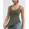 imageTHE GYM PEOPLE Womens Scoop Neck Workout Tank Tops Cute Double Layer Basic Sleeveless Slim fit Shirts