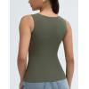 imageTHE GYM PEOPLE Womens Scoop Neck Workout Tank Tops Cute Double Layer Basic Sleeveless Slim fit Shirts