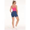 imageTHE GYM PEOPLE Womens Sports Bra Sleeveless Workout Tank Tops Running Yoga Cropped Tops with Removable PaddedBright Pink