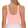 imageTHE GYM PEOPLE Womens Sports Bra Sleeveless Workout Tank Tops Running Yoga Cropped Tops with Removable PaddedPink