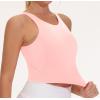 imageTHE GYM PEOPLE Womens Sports Bra Sleeveless Workout Tank Tops Running Yoga Cropped Tops with Removable PaddedPink