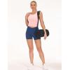 imageTHE GYM PEOPLE Womens Sports Bra Sleeveless Workout Tank Tops Running Yoga Cropped Tops with Removable PaddedPink