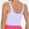 imageTHE GYM PEOPLE Womens Sports Bra Sleeveless Workout Tank Tops Running Yoga Cropped Tops with Removable PaddedWhite