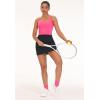 imageTHE GYM PEOPLE Womens Square Neck Longline Sports Bra Workout Removable Padded Yoga Crop Tank TopsBright Pink