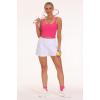 imageTHE GYM PEOPLE Womens Square Neck Longline Sports Bra Workout Removable Padded Yoga Crop Tank TopsBright Pink