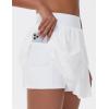 imageTHE GYM PEOPLE Womens Tiered Petal Tennis Skirts Ruffle Golf Skorts Builtin Shorts with PocketsWhite