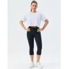 imageTHE GYM PEOPLE Womens Workout Crop Top TShirt Short Sleeve Boxy Yoga Running Cropped Basic TeeWhite