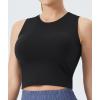 imageTHE GYM PEOPLE Womens Workout Crop Tops Sleeveless Yoga Running Shirts Athletic Tank Top No PaddingBlack