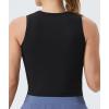 imageTHE GYM PEOPLE Womens Workout Crop Tops Sleeveless Yoga Running Shirts Athletic Tank Top No PaddingBlack