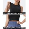 imageTHE GYM PEOPLE Womens Workout Crop Tops Sleeveless Yoga Running Shirts Athletic Tank Top No PaddingBlack