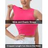 imageTHE GYM PEOPLE Womens Workout Crop Tops Sleeveless Yoga Running Shirts Athletic Tank Top No PaddingBright Pink