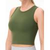imageTHE GYM PEOPLE Womens Workout Crop Tops Sleeveless Yoga Running Shirts Athletic Tank Top No PaddingOlive Green