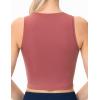 imageTHE GYM PEOPLE Womens Workout Crop Tops Sleeveless Yoga Running Shirts Athletic Tank Top No PaddingRose Red