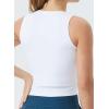 imageTHE GYM PEOPLE Womens Workout Crop Tops Sleeveless Yoga Running Shirts Athletic Tank Top No PaddingWhite