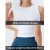 imageTHE GYM PEOPLE Womens Workout Crop Tops Sleeveless Yoga Running Shirts Athletic Tank Top No PaddingWhite