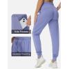 imageTHE GYM PEOPLE Womens Workout Joggers Leggings Drawstring Running Lounge Sweatpants Tapered Pants with PocketsLavender Purple