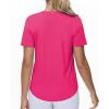imageTHE GYM PEOPLE Womens Workout Short Sleeve Breathable TShirts Athletic Yoga Tee TopsBright Pink