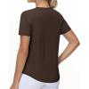 imageTHE GYM PEOPLE Womens Workout Short Sleeve Breathable TShirts Athletic Yoga Tee TopsBrown