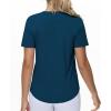 imageTHE GYM PEOPLE Womens Workout Short Sleeve Breathable TShirts Athletic Yoga Tee TopsDark Blue Green