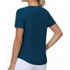 imageTHE GYM PEOPLE Womens Workout Short Sleeve Breathable TShirts Athletic Yoga Tee TopsDark Blue Green