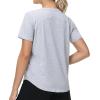 imageTHE GYM PEOPLE Womens Workout Short Sleeve Breathable TShirts Athletic Yoga Tee TopsHeather Grey