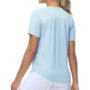 imageTHE GYM PEOPLE Womens Workout Short Sleeve Breathable TShirts Athletic Yoga Tee TopsLight Blue