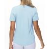 imageTHE GYM PEOPLE Womens Workout Short Sleeve Breathable TShirts Athletic Yoga Tee TopsLight Blue