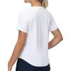 imageTHE GYM PEOPLE Womens Workout Short Sleeve Breathable TShirts Athletic Yoga Tee TopsWhite