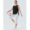 imageTHE GYM PEOPLE Womens Workout Tank Tops Loose Fit Sleeveless Cotton Running ShirtsBlack