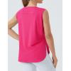imageTHE GYM PEOPLE Womens Workout Tank Tops Loose Fit Sleeveless Cotton Running ShirtsBright Pink