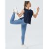 imageTHE GYM PEOPLE Womens Workout Tank Tops Loose Fit Sleeveless Cotton Running ShirtsDark Navy Blue