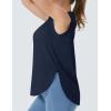 imageTHE GYM PEOPLE Womens Workout Tank Tops Loose Fit Sleeveless Cotton Running ShirtsDark Navy Blue