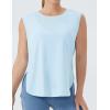 imageTHE GYM PEOPLE Womens Workout Tank Tops Loose Fit Sleeveless Cotton Running ShirtsLight Blue
