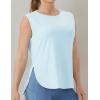 imageTHE GYM PEOPLE Womens Workout Tank Tops Loose Fit Sleeveless Cotton Running ShirtsLight Blue