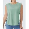 imageTHE GYM PEOPLE Womens Workout Tank Tops Loose Fit Sleeveless Cotton Running ShirtsLight Green