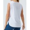 imageTHE GYM PEOPLE Womens Workout Tank Tops Loose Fit Sleeveless Cotton Running ShirtsWhite