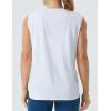 imageTHE GYM PEOPLE Womens Workout Tank Tops Loose Fit Sleeveless Cotton Running ShirtsWhite