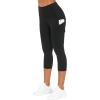 imageTHE GYM PEOPLE Womens Yoga Pants High Waist with Pocket Tummy ControlBlack