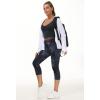imageTHE GYM PEOPLE Womens Yoga Pants High Waist with Pocket Tummy ControlBlackDark GreyWhite