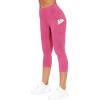 imageTHE GYM PEOPLE Womens Yoga Pants High Waist with Pocket Tummy ControlBright Pink