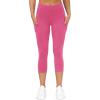 imageTHE GYM PEOPLE Womens Yoga Pants High Waist with Pocket Tummy ControlBright Pink