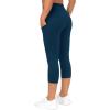 imageTHE GYM PEOPLE Womens Yoga Pants High Waist with Pocket Tummy ControlDark Blue Green