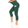 imageTHE GYM PEOPLE Womens Yoga Pants High Waist with Pocket Tummy ControlDark Green